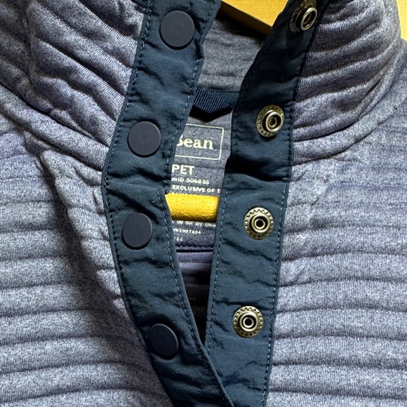 L.L. Bean Men's Blue Ribbed Zip-Up Sweater - Picture 8 of 12